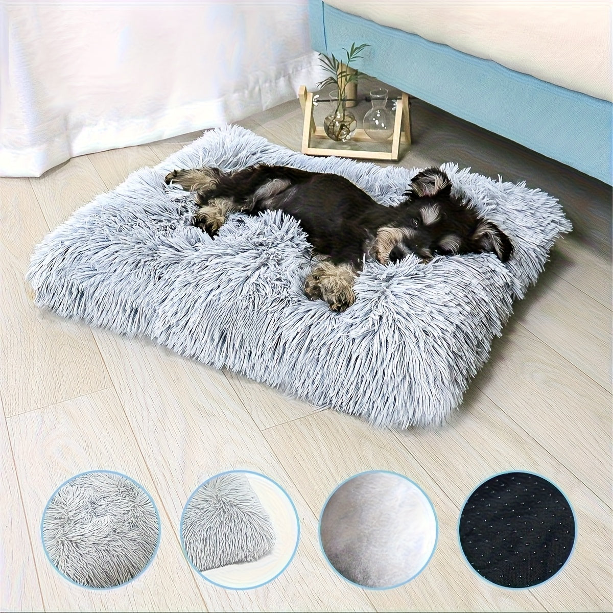 Cozy Polyester Dog Bed with Removable Cover - Soft, Warm, and Easy to Clean - Ideal for Cats and Dogs of All Sizes - Perfect Holiday Gift, Pet Bed|Plush Dog Bed|Detachable Cover