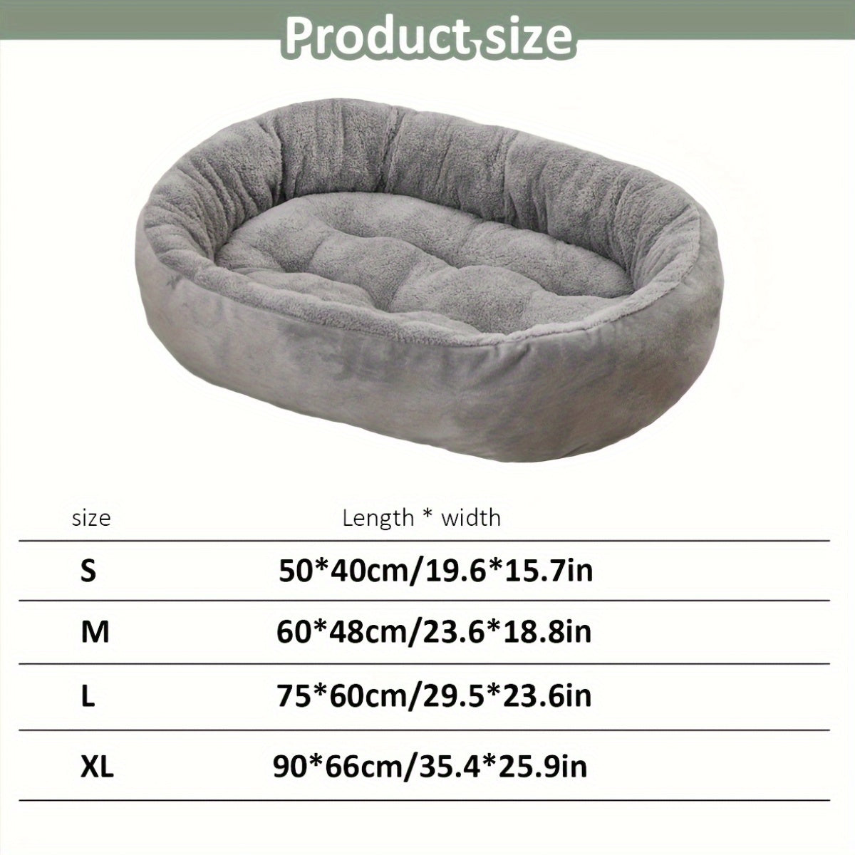 Cozy Plush Polypropylene 1pc Oval Pet Bed - Warm Dog Resting Pad for Extra Small to Medium Breeds - Non-Assembled