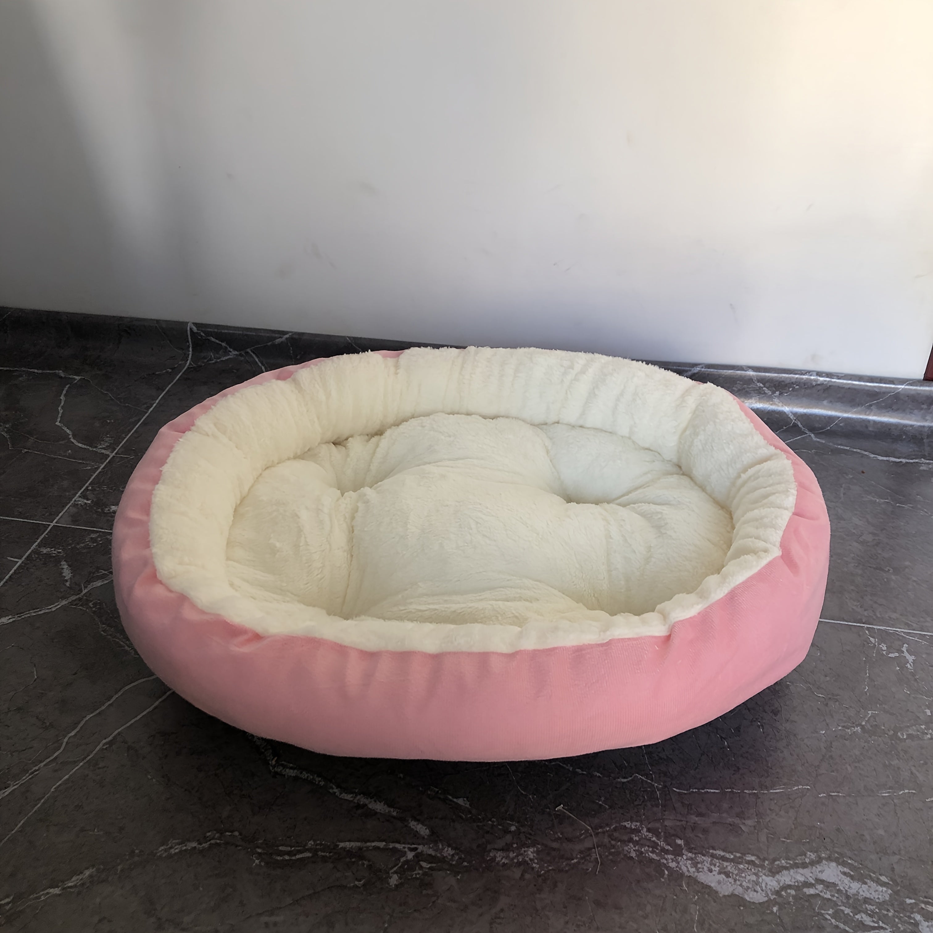 Oval Pet Bed - Soft Warm Polyester Dog Bed with Plush Cushioned Interior, Non-Slip Bottom - All-Season Cozy Bedding for Small to Medium Dogs & Cats, Lightweight & Portable Indoor/Outdoor Use - Easy-Clean Pet Bed for Home, Travel, or Gifting - Ideal for