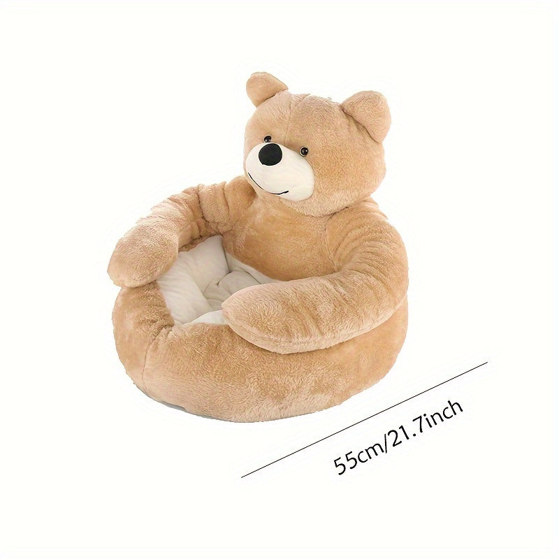 Cozy Panda-Themed Pet Bed - Washable, Contemporary Style for Cats & Dogs, Indoor/Outdoor Comfort