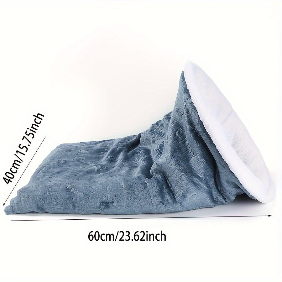 Cozy Flannel Warm Cat Bed - Cat Cave Bed for Indoor Cats, Sleeping, Relax, Play - Washable, Suitable for Small Cats, Christmas Gift