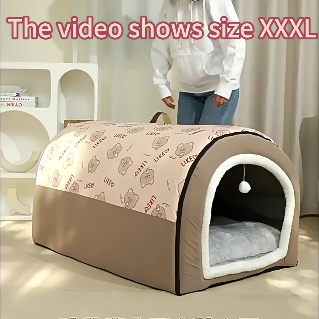Whisker Haven Pet House - Soft, Warm, Washable, and Spacious Cozy Retreat for Cats and Small Dogs, Perfect for Golden Retrievers and Felines, with Plush Interior and Easy Assembly