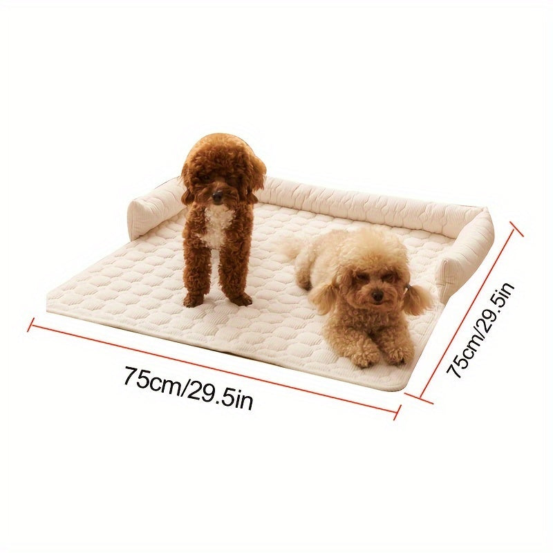 Luxurious Plush Pet Bed for Dogs & Cats - Non-Slip, Scratch-Resistant Sofa Nest with Polyester Fill - Ideal for Small to Medium Breeds