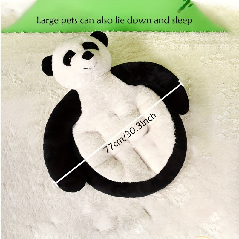 Cozy Panda-Themed Pet Bed - Washable, Contemporary Style for Cats & Dogs, Indoor/Outdoor Comfort