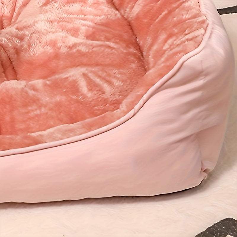 Cozy Pet Bed - Plush Ear Design Kennel, Winter Warm Cat Mat, Sleeping Sofa for Cats & Dogs