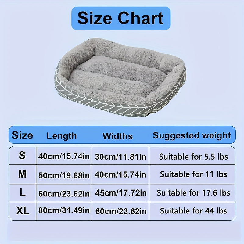 4 size options available. Ultra-soft and comfortable plush dog bed, made of plush polyester fiber. A winter warm pet sofa, suitable for dogs from extra-small to large breeds. No-assembly required warm thick mat for cats and dogs.