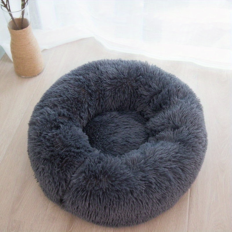 1pc Winter Warm Cat & Dog Bed - Soft Coral Fleece Round Pet Mattress with Plush Polyester Fill, Washable Cozy Bed for Small/Medium Pets, Soothing Comfort for Cats & Dogs, Durable & Easy-Clean Design, Pet Beds for Cats, Cat Warming Bed, Dog Crate Bed Mat,