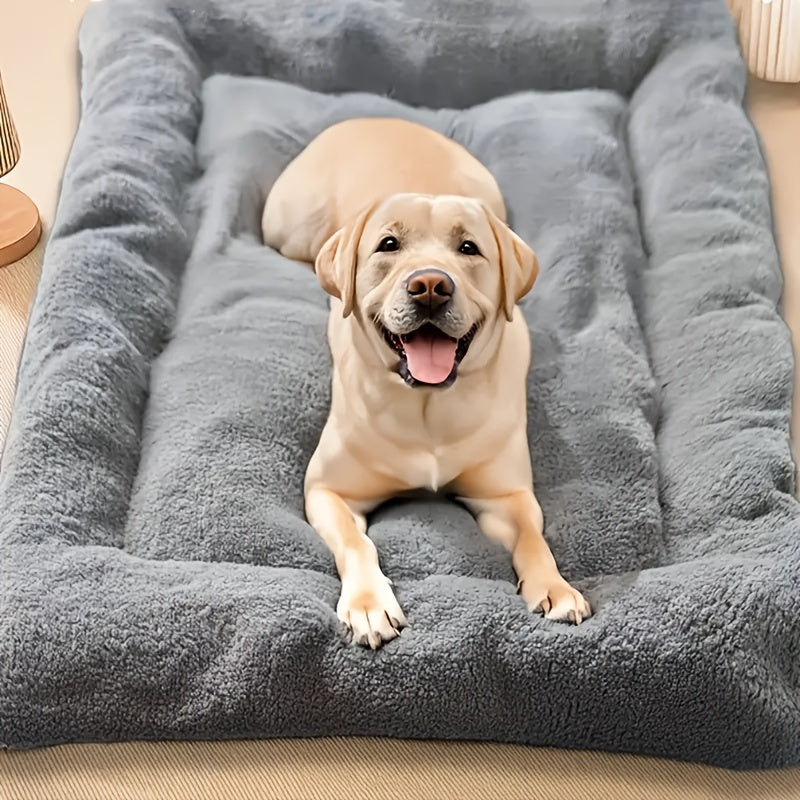 Extra Large Plush Dog Bed Sofa Cat Nest Dog Cage Mat, Thickened Super Soft Polyester Pet Mat, Suitable for Small, Medium and Large Cats and Dogs - Cute Rectangular Sofa