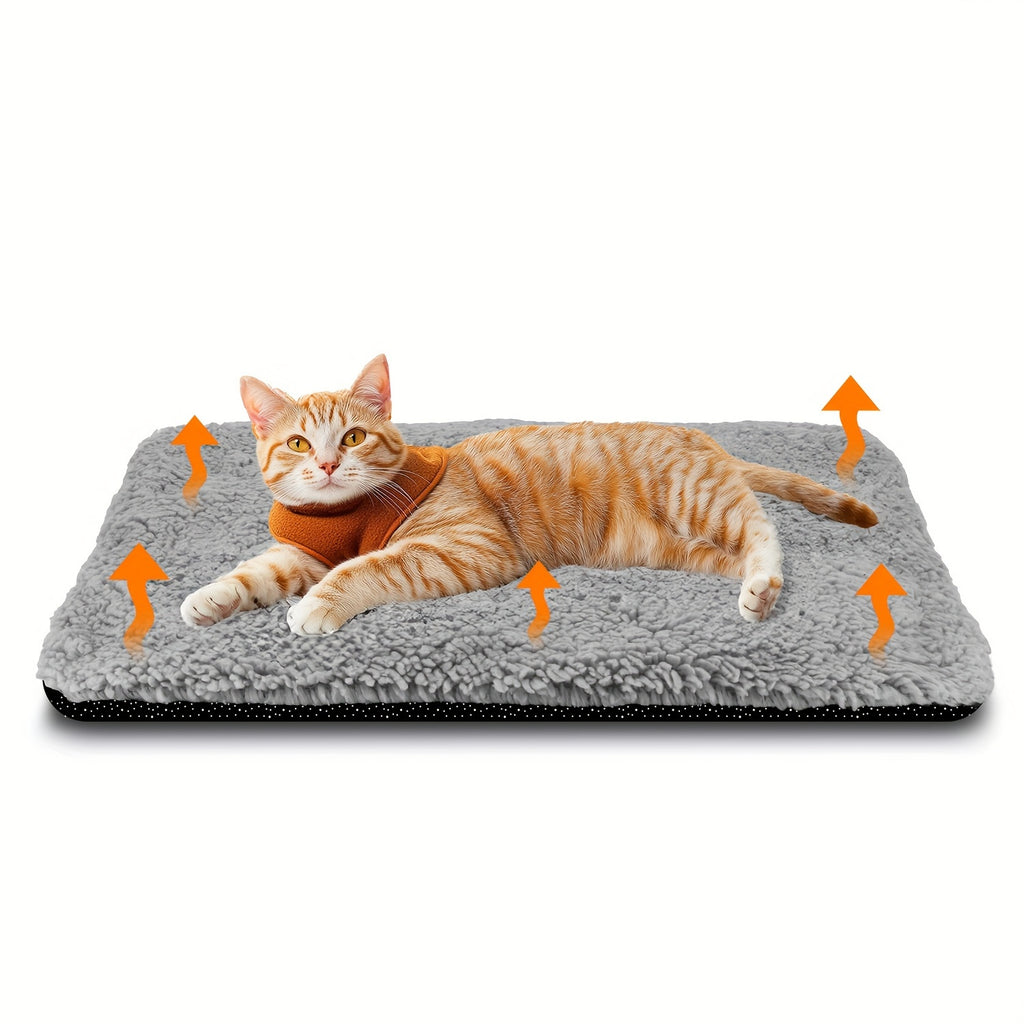 [Super Soft] Self Warming Pet Bed Mat - Super Soft, Thermal, Washable, Anti-Slip - For Small Medium Cats Dogs Puppy Kitten Indoor Outdoor