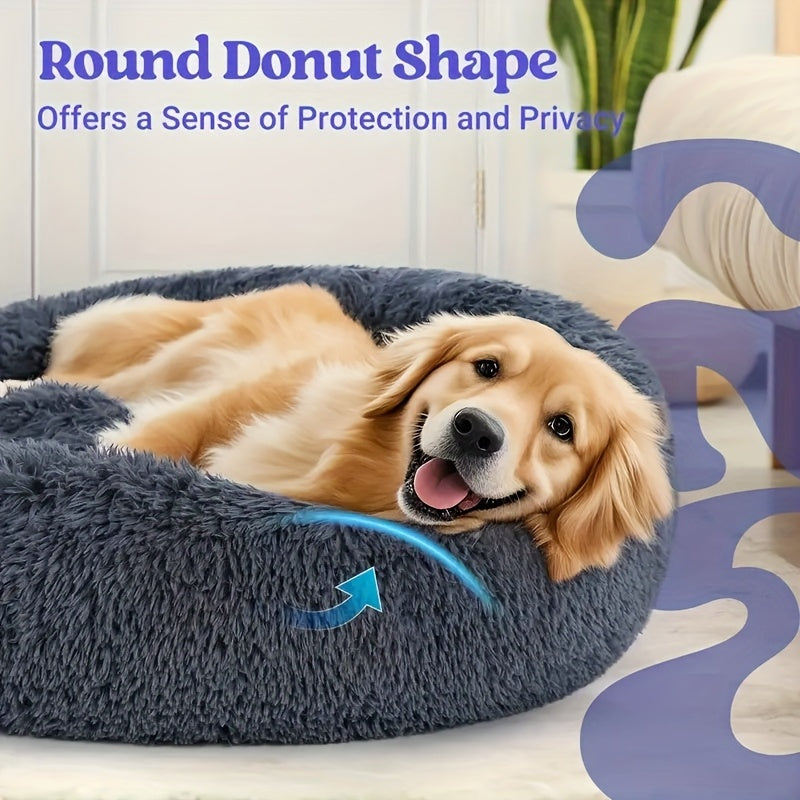[2025 Upgrade]Ultimate Calming Plush Pet Cushion Sofa Bed Dog Bed - Heavenly Fluffy Pillow Nest for Cats & Small to Medium Dogs - Ultra-Soft Comfortable Nesting Haven