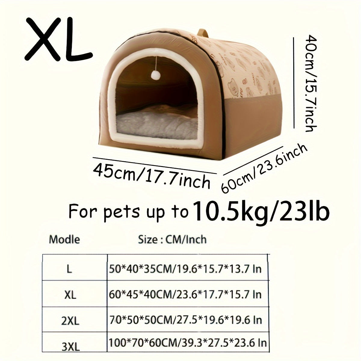 Whisker Haven Pet House - Soft, Warm, Washable, and Spacious Cozy Retreat for Cats and Small Dogs, Perfect for Golden Retrievers and Felines, with Plush Interior and Easy Assembly