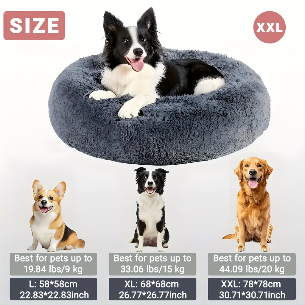 [2025 Upgrade]Ultimate Calming Plush Pet Cushion Sofa Bed Dog Bed - Heavenly Fluffy Pillow Nest for Cats & Small to Medium Dogs - Ultra-Soft Comfortable Nesting Haven