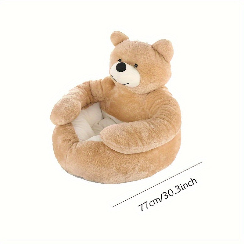 Cozy Panda-Themed Pet Bed - Washable, Contemporary Style for Cats & Dogs, Indoor/Outdoor Comfort