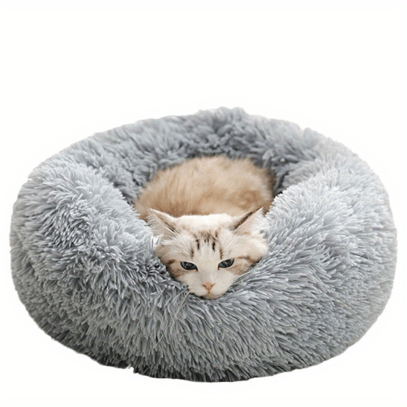 1pc Winter Warm Cat & Dog Bed - Soft Coral Fleece Round Pet Mattress with Plush Polyester Fill, Washable Cozy Bed for Small/Medium Pets, Soothing Comfort for Cats & Dogs, Durable & Easy-Clean Design, Pet Beds for Cats, Cat Warming Bed, Dog Crate Bed Mat,