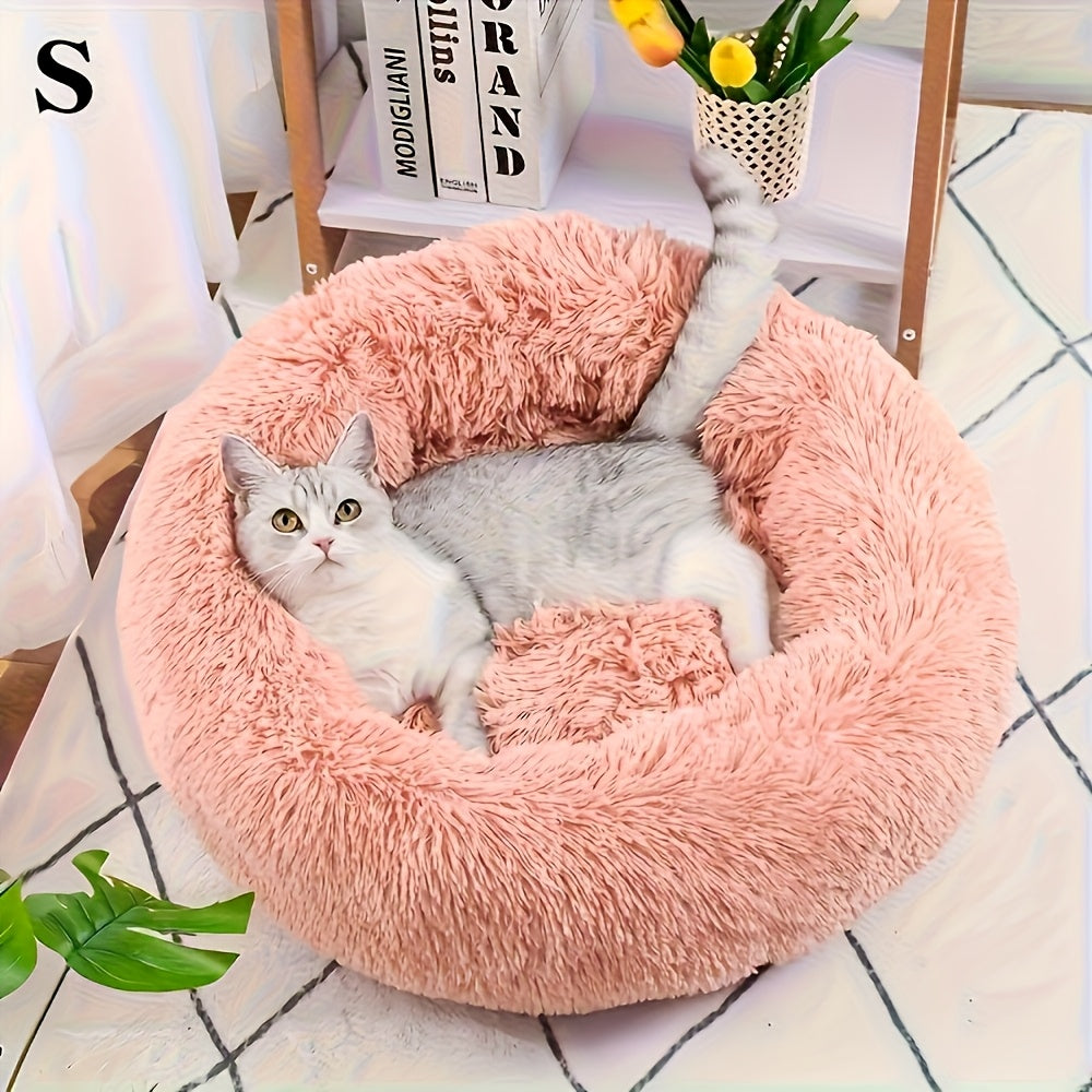 1 Soft and Comfortable Cat Bed with Unique Round Design, Providing a Cozy Sleeping Space for Cats and Small Dogs to Sleep Peacefully – All-Season Pet Cushion