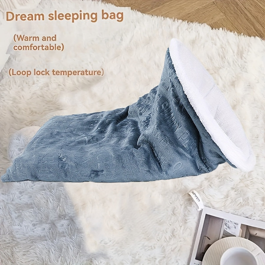Cozy Flannel Warm Cat Bed - Cat Cave Bed for Indoor Cats, Sleeping, Relax, Play - Washable, Suitable for Small Cats, Christmas Gift