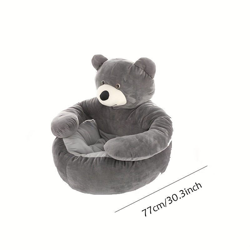 Cozy Panda-Themed Pet Bed - Washable, Contemporary Style for Cats & Dogs, Indoor/Outdoor Comfort