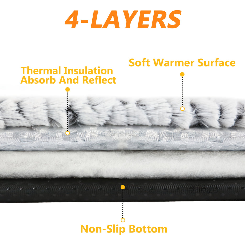 [Thermal Extra Warm Pad] Soft Thermal Extra Warm Dog Cat Pad - Large Indoor Outdoor Cat Bed Mat for Small Puppy Kittens Pets