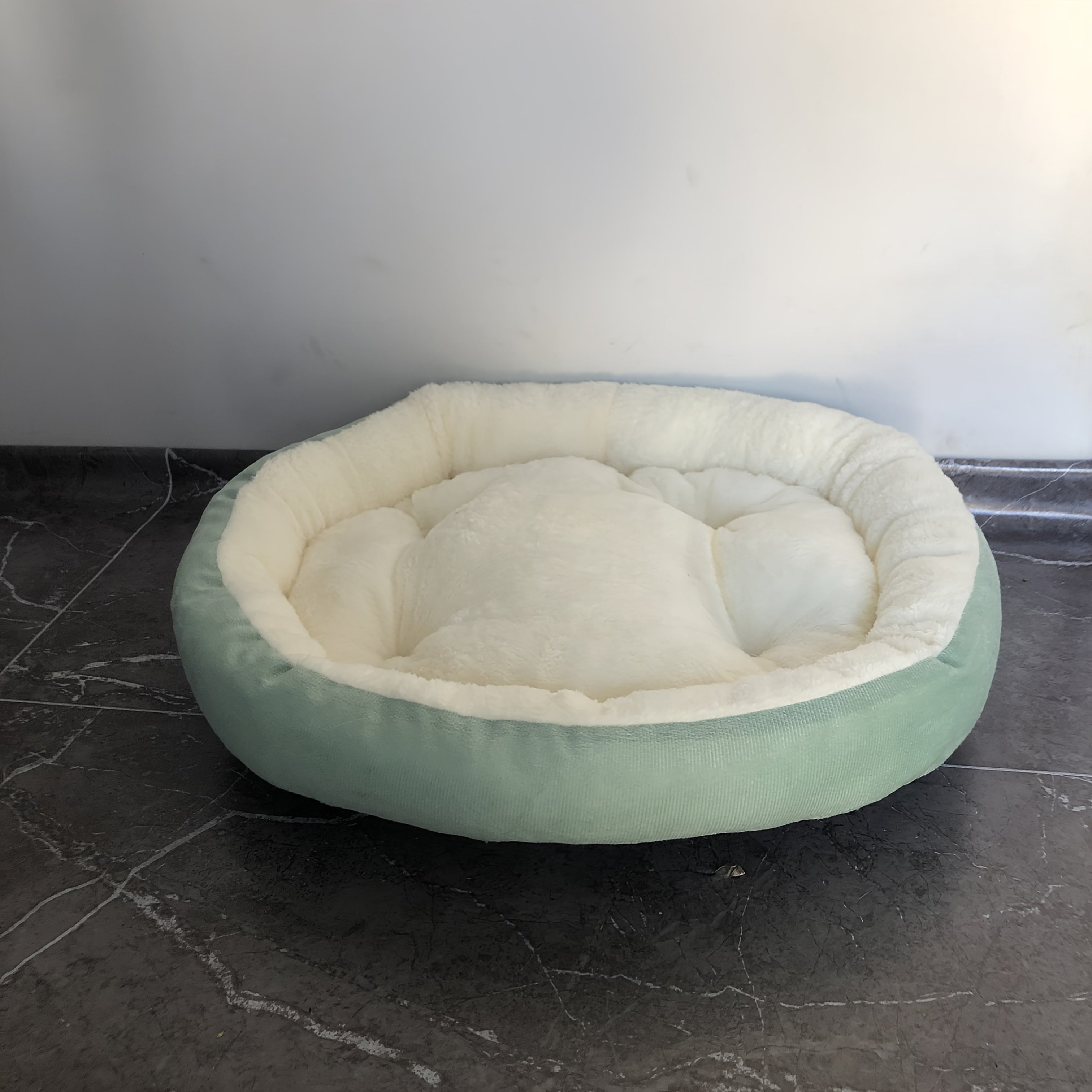 Oval Pet Bed - Soft Warm Polyester Dog Bed with Plush Cushioned Interior, Non-Slip Bottom - All-Season Cozy Bedding for Small to Medium Dogs & Cats, Lightweight & Portable Indoor/Outdoor Use - Easy-Clean Pet Bed for Home, Travel, or Gifting - Ideal for