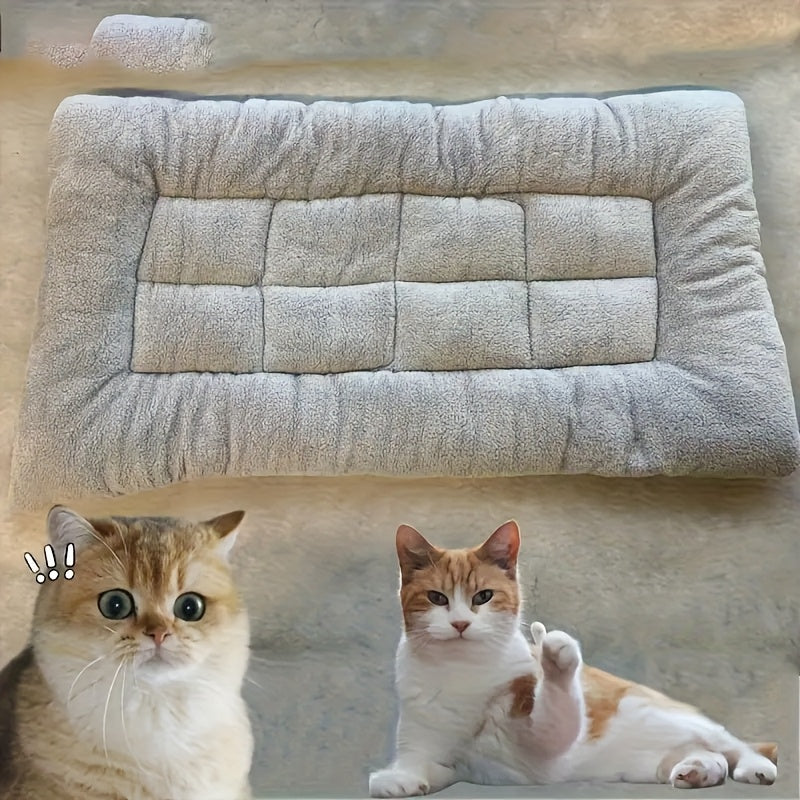 Extra Large Plush Dog Bed Sofa Cat Nest Dog Cage Mat, Thickened Super Soft Polyester Pet Mat, Suitable for Small, Medium and Large Cats and Dogs - Cute Rectangular Sofa
