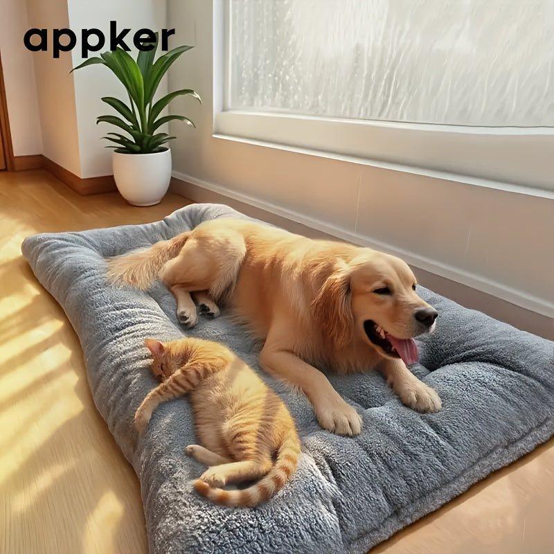 appker Extra Large Plush Pet Cat and Dog Sofa Bed - Extra Thick, Extra Soft Pet Pad for Small to Large Dogs, Gift for Dog and Cat Lovers, Dog Comfort Pad | Modern Pet Bed | Durable Pet Bed, Large Dog Bed (2 Sizes 2 Colors to Choose)
